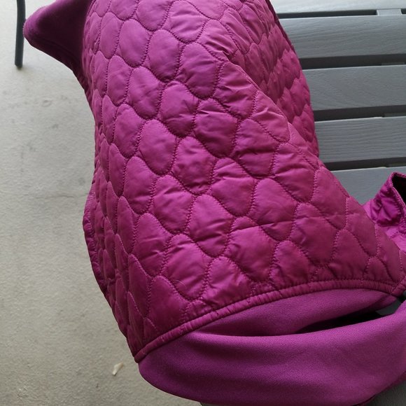 L.L. Bean Puffer Vest Small Pink Purple Quilted Jacket Sleeveless Full Zip Women - Picture 7 of 8